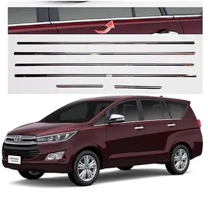 ROSHNEER Car Window Lower Garnish Stainless Steel Chrome Finish Exterior Compatible for Toyota Crysta Model 2016-2020 Set of 8 PCS