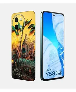 OggyBaba Vasudev Punkh Vivo Y58 5g Mobile Back Skin Rear Screen Guard Protector Film Wrap (Coverage - Back+Camera+Sides)