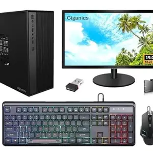 All-in-One Desktop Computer Set, i7 4th Gen, 16GB RAM, 500GB SSD, 19" HD LED Monitor, RGB Keyboard & Mouse, WiFi, Windows 11 Pro, MS Office, Speaker (16-500GB)