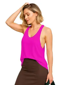 THE BLAZZE Sleeveless Scoop Neck Tank Top - Relaxed Fit, Soft & Breathable Cotton Gym Shirt 1005 NB53 Parent
