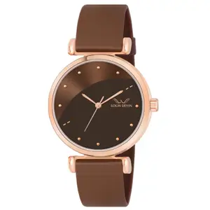 Visit the LOUIS DEVIN Store LOUIS DEVIN Silicone Strap Analog Wrist Watch for Women (Green/Brown/Blue/Black Dial) | LD-CKL191