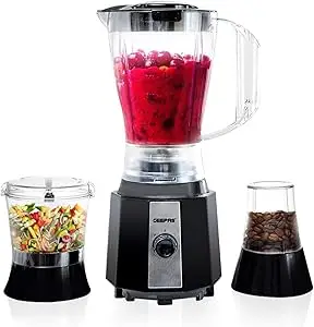 Geepas Electric Blender Smoothie Maker, Jug Blender 400W | Stainless Steel Blades, 2 Speed Control