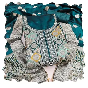 Maroosh Women'S Sea Green Unstitched Woven Jacquard Dress Material (MRSCP9085SGN)