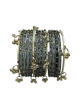 JIVANA AYURVEDIC Design Glass Bangles for Women & Girls | Elegant Shiny Traditional Chudi Set | Lightweight Festive Bangles