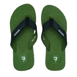 ACCU Mens Flip Flop Slippers | Stylish, Lightweight, Waterproof, Comfortable for Indoor and Outdoor Wear (Olive, Size 8)