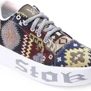 WOAKERS Men's Comfortable & Stylish Casual Shoes (Multicolor, 6) (CLOT1-MULTI)