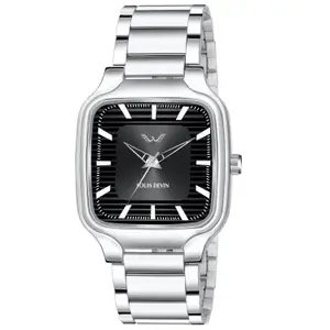 Visit the LOUIS DEVIN Store LOUIS DEVIN Steel Chain Analog Wrist Watch for Men (Silver/Green/Brown/Blue/Black Dial) | LD-GS069-CH