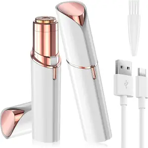 ALI SHIPPING Rechargeable Facial Hair Remover for Women, Face Hair Trimmer, Painless Lady Shaver for Upper Lips, Peach Fuzz, Bikini Body
