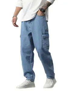 Visit the TAGAS Store TAGAS Men Loose Fit Men's Flip Pocket Jeans || Mens Stylish Cotton Loose Fit Denim Cargo || Multi-Pocket Styling Pant||