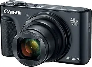 Canon PowerShot SX740 Digital Camera w/40x Optical Zoom & 3 Inch Tilt LCD 4K VIdeo, Wi Fi, NFC, tooth Enabled BLK, 2955C001