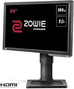BenQ ZOWIE XL2411P 24 Inch 144Hz Esports Gaming Monitor 1ms FHD 1080p Height Adjustable DP, HDMI Flicker