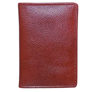 STYLE SHOES Brown Genuine Leather 10-15 Card Slots Card Holder Wallet for Men & Women