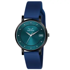 Visit the LOUIS DEVIN Store LOUIS DEVIN Silicone Strap Analog Wrist Watch for Women (Green/Brown/Blue/Black Dial) | LD-LR192-ST