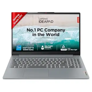 Lenovo IdeaPad Slim 3 12th Gen Intel Core i5-12450H 15.6" (39.6cm) FHD IPS Thin & Light (16GB/512GB SSD/Win 11/Office 21/Backlit KB/Alexa Built-in/3 Mon Game Pass/Arctic Grey/1.6Kg), 83ER008GIN
