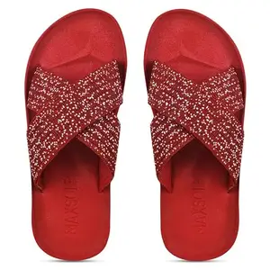 MAXSOLE Soft Slipper Flip-Flop Slides and House Slipper for Women