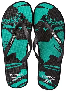 Reebok Mens Russel Flip Flop Black/Court Green/LGH Solid Grey Sneaker - 7 UK (Gb9731)