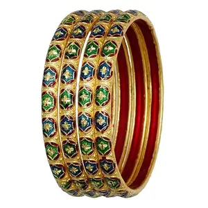 Barrfy Collection's Micro Plating Gold Plated Bangles Set (Pack of 4 Bangles)-2.6
