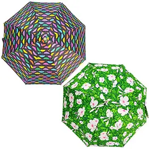 RAINPOPSON Umbrella for Women & Men (Multicolour) - Combo Set of 2