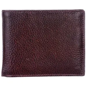BLU WHALE Genuine Leather Classic Men's Wallet Brown