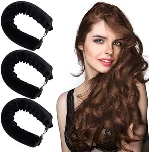 HaRvic Heatless Curler for Women 3Pcs Hair Curler without Heat, Flexible Hair Roller Curler with Hook Satin Rollers for All Hair Types, Heatless Curler to Sleep For Curl Rods Heatless Hair Curler