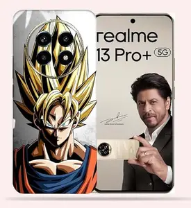 OggyBaba Goku Realme 13 pro Plus Mobile Back Skin Rear Screen Guard Protector Film Wrap (Coverage - Back+Camera+Sides)