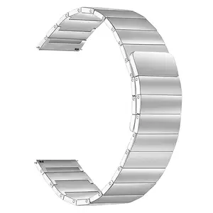ACM Watch Strap Magnetic Metal Stainless Steel 22mm compatible with Fossil Fb-01 Hybrid Smartwatch Belt Luxury Band Silver