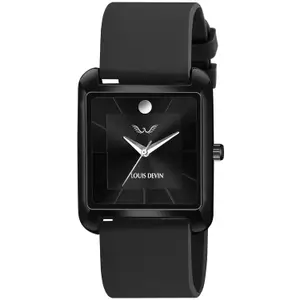 Visit the LOUIS DEVIN Store LOUIS DEVIN Silicone Strap Analog Wrist Watch for Men (Black/Blue/Brown/Green) - LD-G057SLC