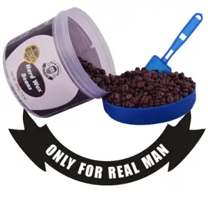 (Dark Chocolate) Brazilian Hair Removal Depilatory Hard Wax Beans for Face, Arm, Legs Underarm, CHEST HAIR Or Full Body. 2 BOX (400 gm).