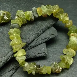 LKBEADS Natural Chrysoberyl 6-12mm Uncut Tumble Shape Rough Cut Beads 7.5 inch Stretchable Bracelet for Men & Women.|STBR_RR_02693_7.5