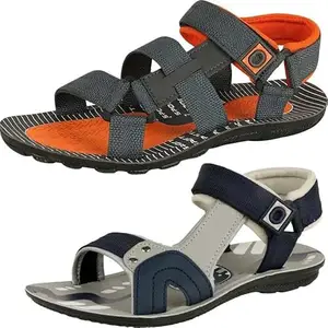 GeNIAL Men Multicolor Sandals | Size - 9 | PWR10-S.16-9