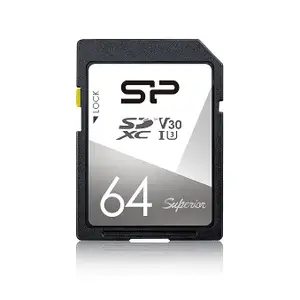 Silicon Power 64GB SDXC UHS-I SD Memory Card, Up to 100MB/s Read & 80MB/s Write, Class 10 U3 V30 4K UHD, Superior Series