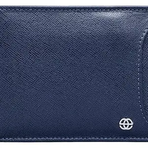 eske Jeryll Genuine Leather Mens Bifold Wallet - Solid Pattern -8 Card Holders