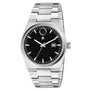 Visit the Shocknshop Store Shocknshop Silver Stainless Steel Analog Round Dial Date Display Wrist Watch for Men -W152