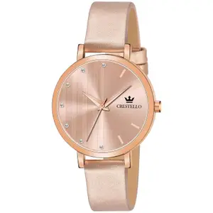 Visit the CRESTELLO Store CRESTELLO RG103 Leather Strap Analog Wrist Watch for Women