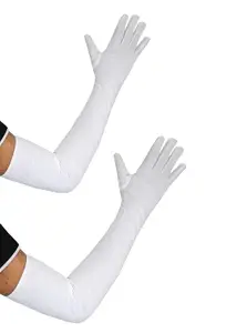 Women's Driving Gloves, Men's Cotton Full Hand Summer Gloves for Protection from Sun Burn/Heat/Pollution (Pack Of 2 Pairs)
