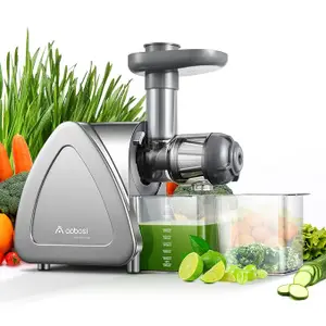AAOBOSI Aobosi Slow Masticating Juicer Machine, Cold Press juicer Extractor, Quiet Motor, Reverse Function, High Nutrient Fruit and Vegetable Ju