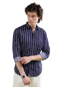 Visit the The Indian Garage Co Store The Indian Garage Co Men Slim Fit Checkered Full Sleeves Spread Collar Casual Shirt