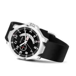 Visit the Matrix Store Matrix Classic 2.0 Day & Date Analog Watch with Softest Silicone Strap for Men & Boys (Teal)