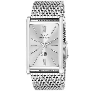 Visit the LOUIS DEVIN Store LOUIS DEVIN Stainless Steel Chain Analog Wrist Watch for Men (Black/Silver/Blue) | LD-WT052