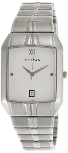 Visit the Titan Store Titan Analog with Date White Dial Metal Strap watch for Men-NS9264SM01