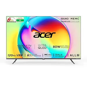 acer 126 cm (50 inches) Super Series 4K Ultra HD Smart QLED Google TV AR50QDXGU2875AT