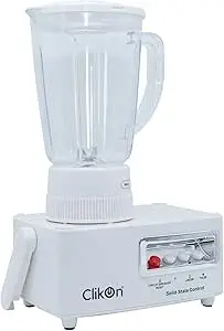 CLIKON - 4 IN 1 JUICER BLENDER, 500W HIGH SPEED MOTOR, WET & DRY GRINDER, WHITE - CK1500