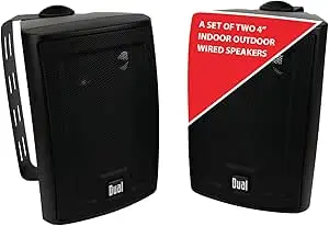 Dual Electronics LU43PB 3-Way High Performance Outdoor Indoor Speakers