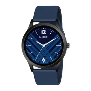 Visit the Matrix Store Matrix Boys Mens Navy Blue Band Classic Dial with Softest Silicone Strap Analog Wrist Watch