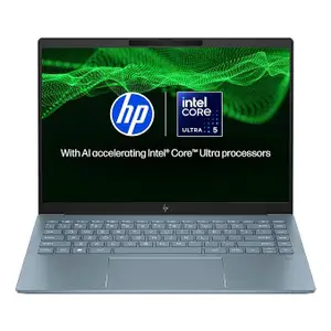 HP Pavilion Plus 14 AI-enhanced, Intel EVO Core Ultra 5 125H,14-inch (35.6 cm) 16GB, 512GB SSD, Intel Arc Graphics, WQXGA, 300 nits, 120Hz, 5MP IR Camera, (Win 11, MSO, 1.44 kg), ew1082TU
