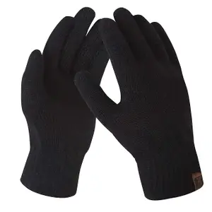 Women's Winter Touchscreen Stretch Thermal Magic Gloves Warm Wool Knitted Thick Fleece Lined Texting Gloves for Women