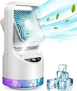 Portable Air Conditioner Fan, Rechargeable Evaporative Air Conditioner Fan