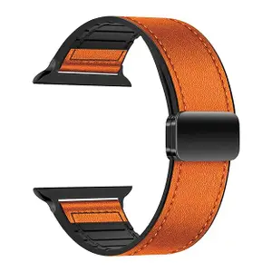 ACM Watch Strap Slide 42mm 44mm 45mm 46mm 49mm Leather Magnetic Silicone compatible with Fire-Boltt Visionary Bsw046 Smartwatch Belt Luxury Band