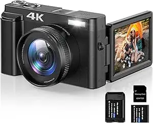 Vlogging Camera, 4K Digital Camera for YouTube