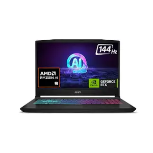 MSI Katana A15 AI, AMD Ryzen 9 8945HS, Built-in AI, 40CM FHD 144Hz Gaming (16GB/1TB NVMe SSD/Windows 11 Home/NVIDIA GeForce RTX 4070, GDDR6 8GB/Black/2.25Kg), B8VG-440IN